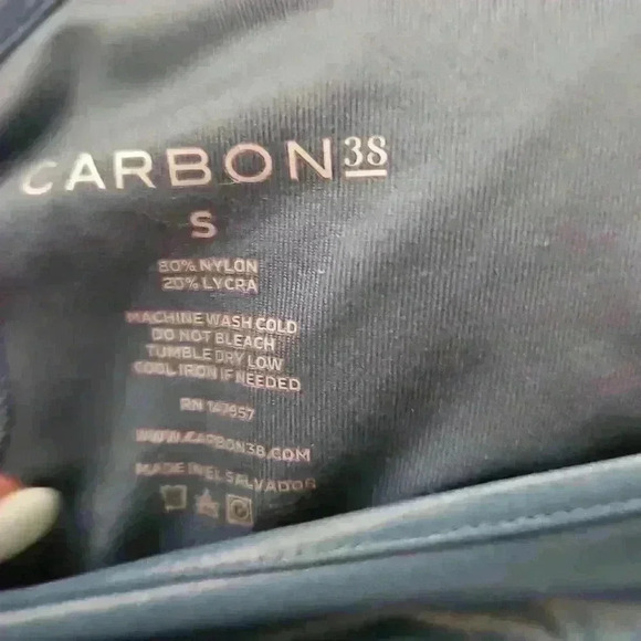 Carbon38 Womens Teal Luxury Stretch Activewear Action Bra 2.0 in Takara Shine S - Picture 7 of 9